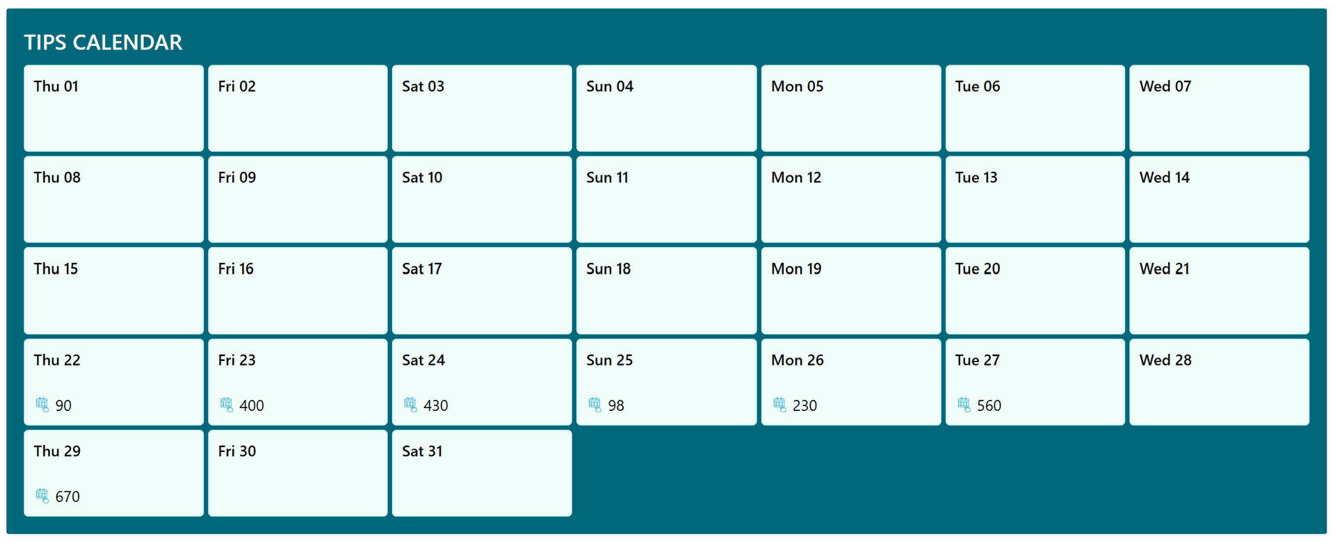 Daily Tip Registration